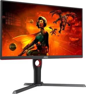 AOC U27G3X/BK 27 inch Gaming Monitor 4K Ultra HD 160Hz IPS Monitor Height Adjust