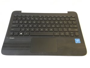 Genuine HP Stream 11 Pro G3 Palmrest Cover UK Keyboard BLACK GRADE A (O44)