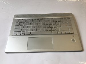 HP Pavilion 14-CE Palmrest Top Cover UK Keyboard Silver L19190-031 Grade B (M19)