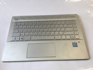 HP Pavilion 14-CE SERIES Palmrest Cover UK Keyboard SILVER GRADE A (O89)