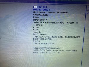 HP Stream 14-AX 14-AX050sa Motherboard intel CELERON N3060 4Gb DA0P9MB16D0 (O32)