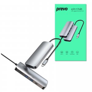Prevo C501R USB Type-C 4-In-1 Hub Docking Station
