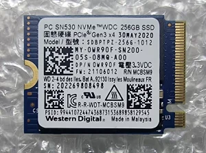 Western Digital SN530 256GB NVMe PCIe M.2 2230 SSD SDBPTPZ-256G-1012 Dell 0WR90F